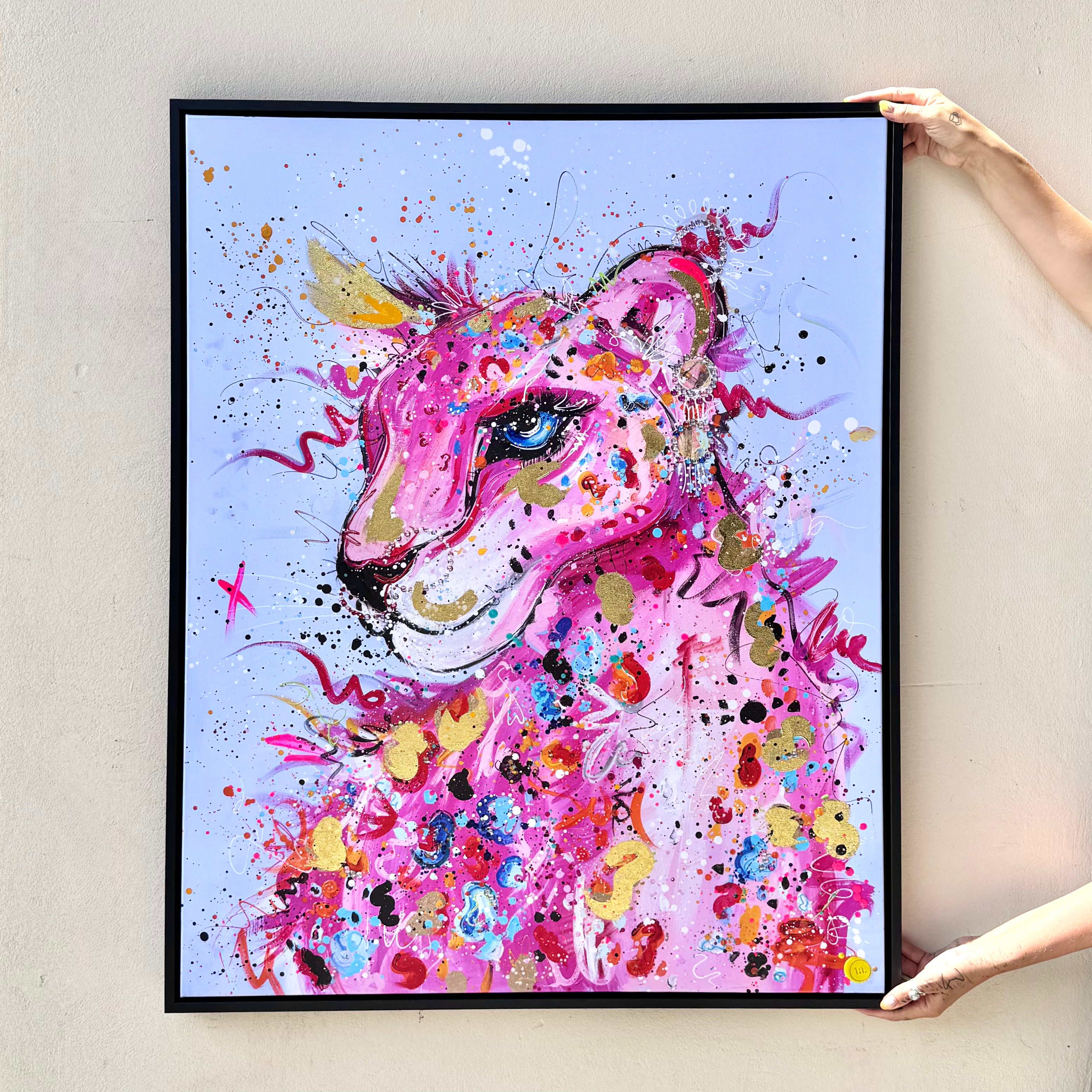 Hand Embellished Pink Panther