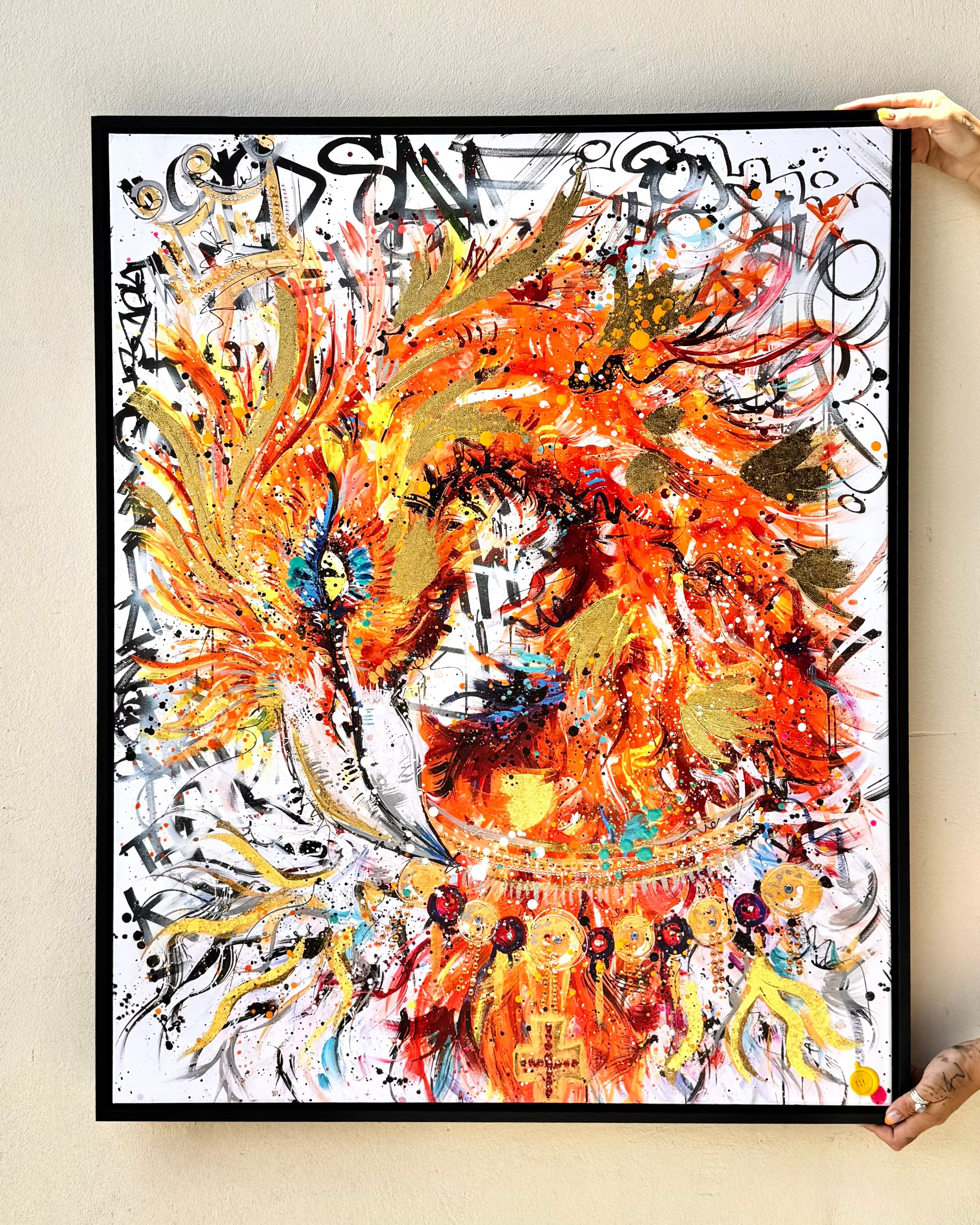 Hand Embellished Blaze the Phoenix King