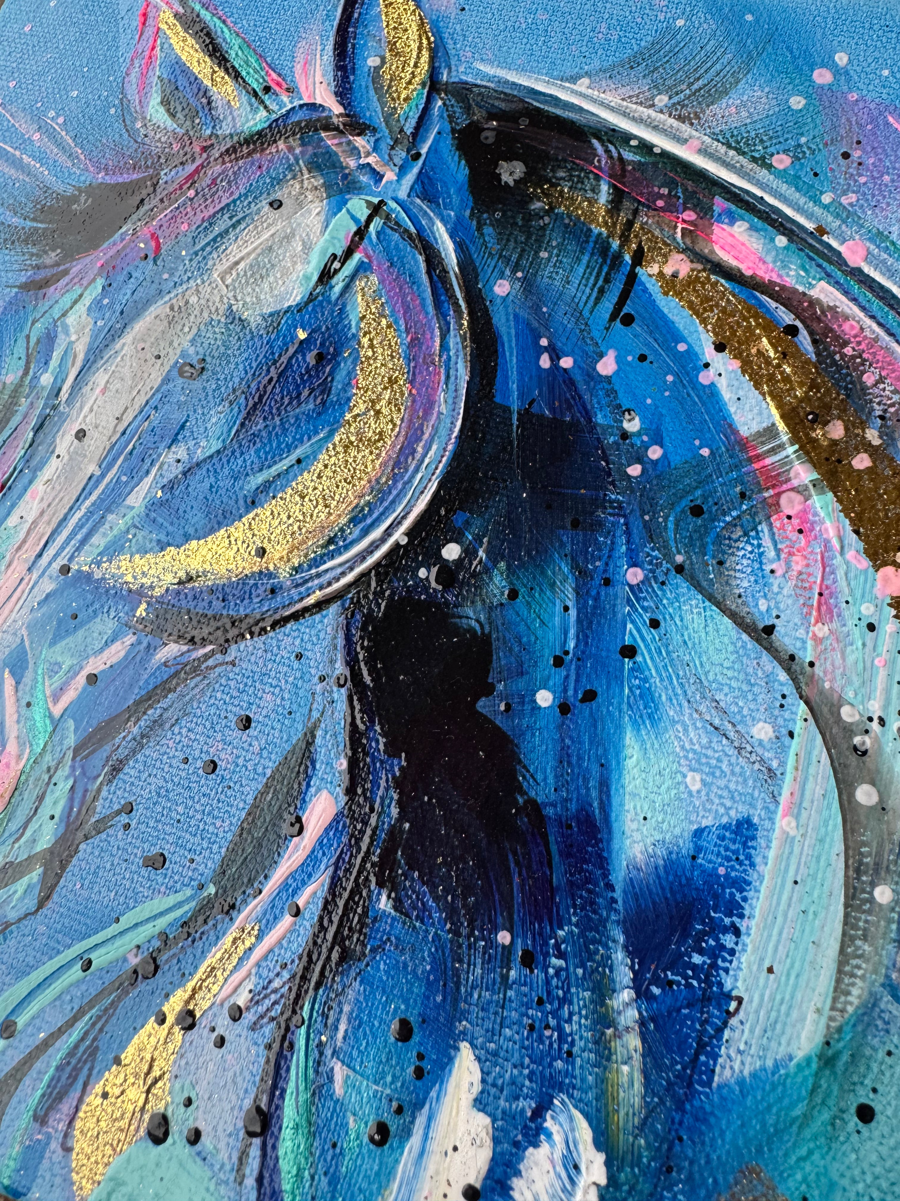 Original Coloured Canvas Horse #1