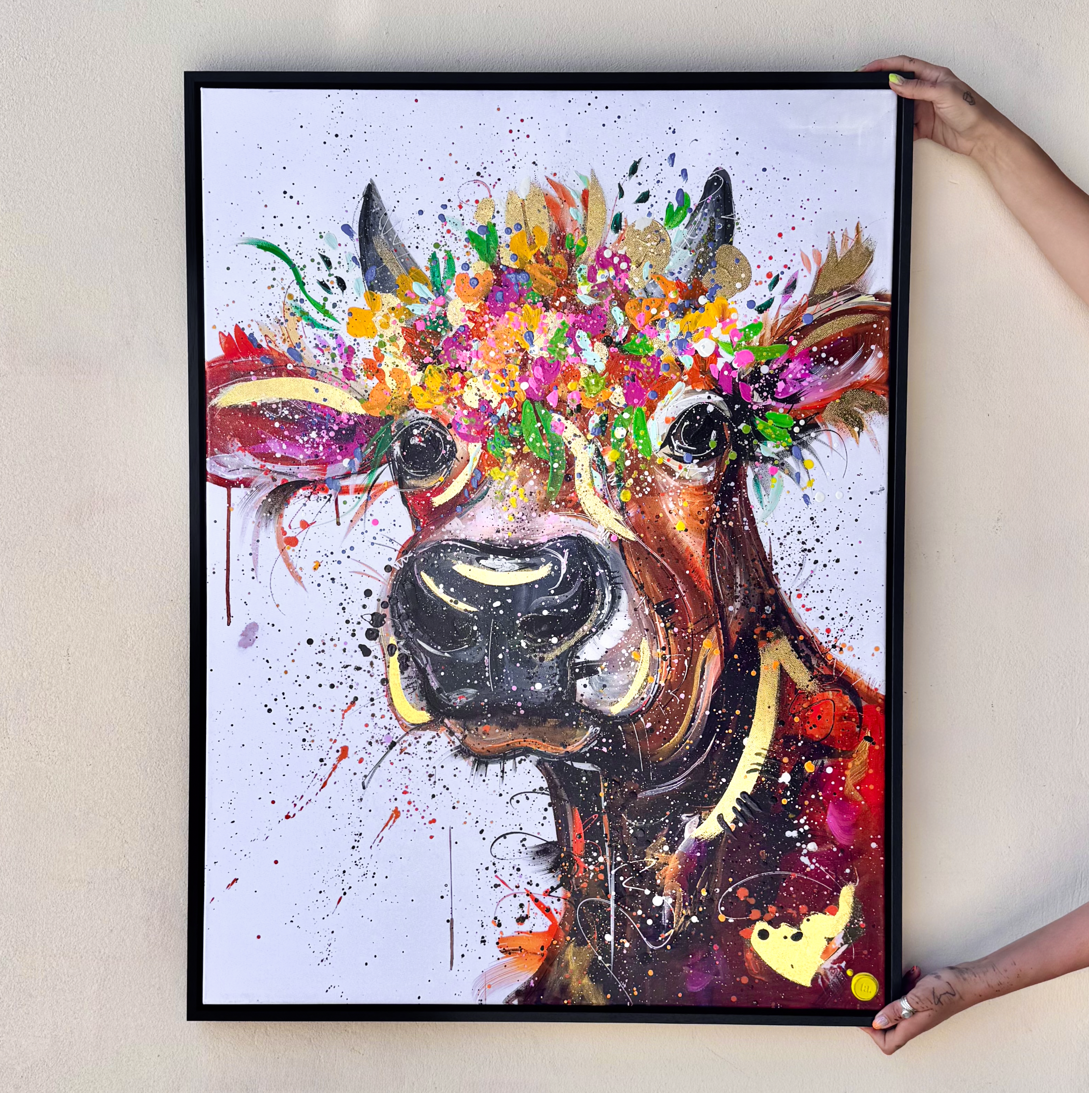 Hand Embellished Jenny the Jersey Cow