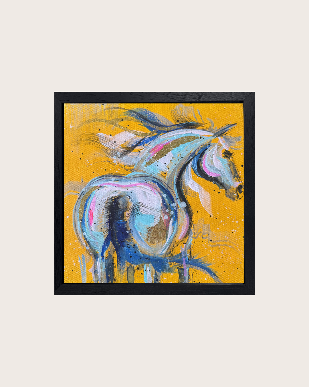 Original Coloured Canvas Horse #4