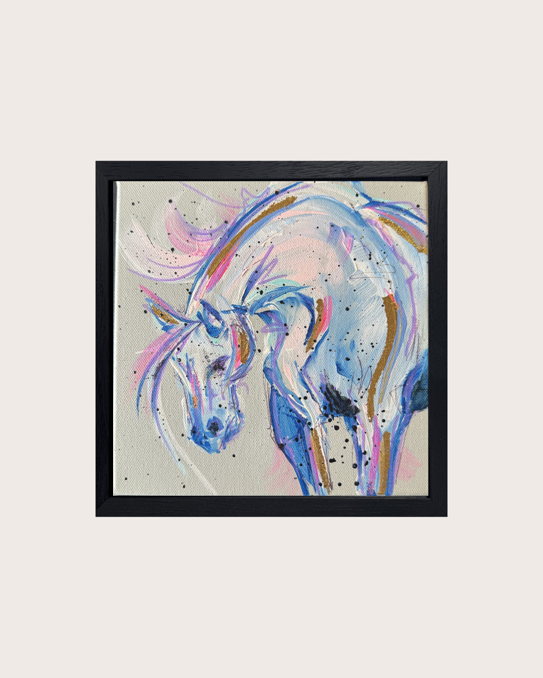 Original Coloured Canvas Horse #6