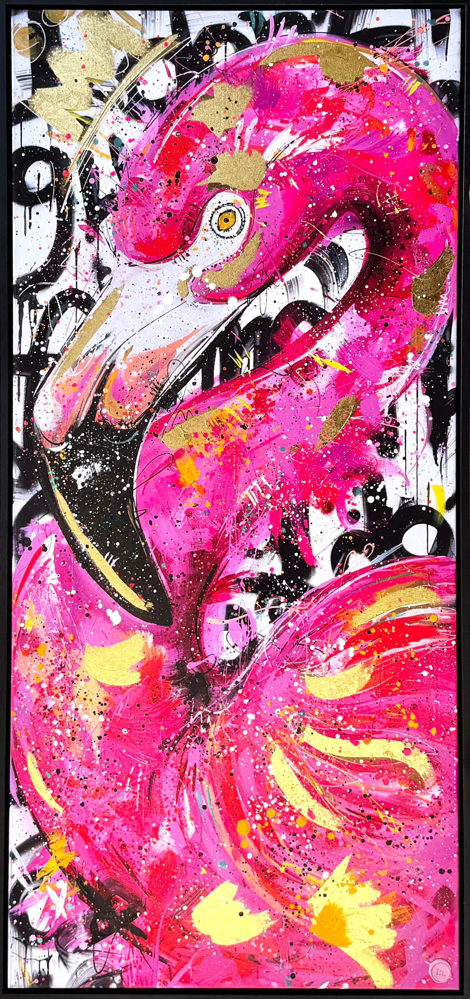 Available through JARO Gallery - Original Fizz the Flamingo 🦩
